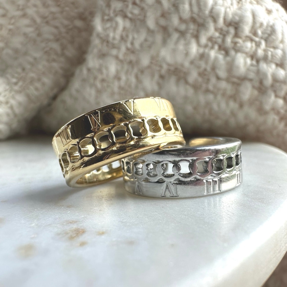 Gold Roman Numeral Ring